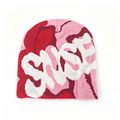 Pink Camo Graffiti Graphic Beanie
