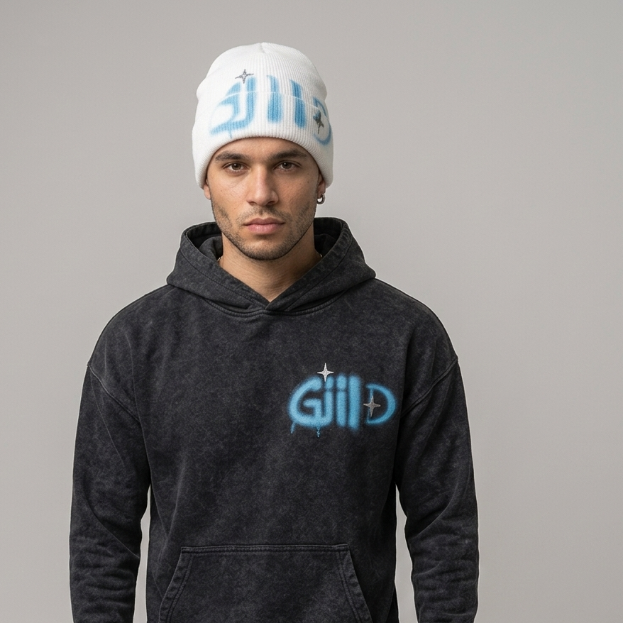 Cyber Star Graphic Beanie